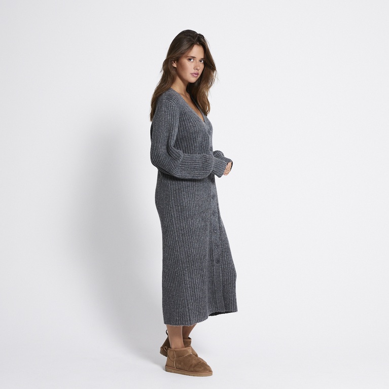 Ribbed knit cardigan dress "Lindsey"